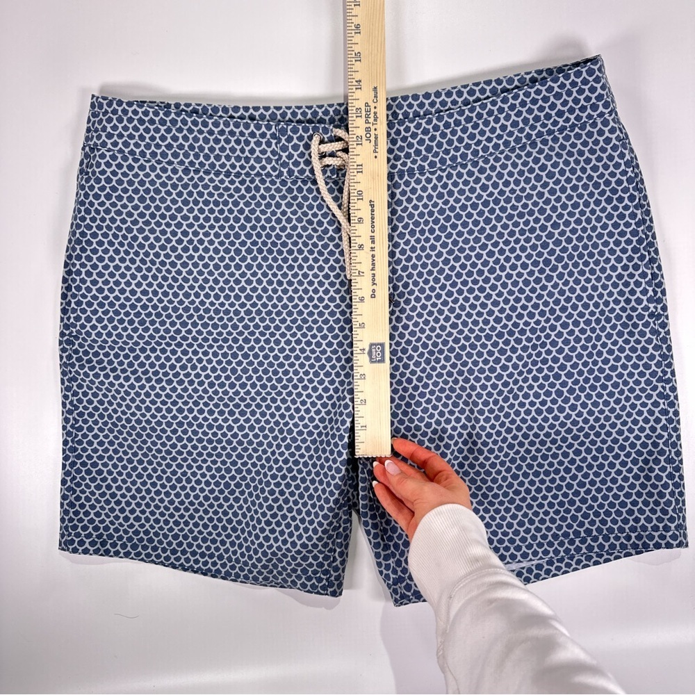 Faherty Men’s All Day Boardshort Blue Scallop Print Swim Trunks 38 - Picture 9 of 10
